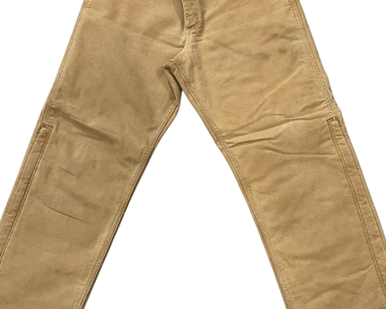 Carhartt Tan Heavyweight Canvas Flannel-Lined Utility Work Pants