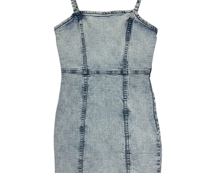 DIVIDED H&M Light Blue Acid Wash Denim Mini Dress