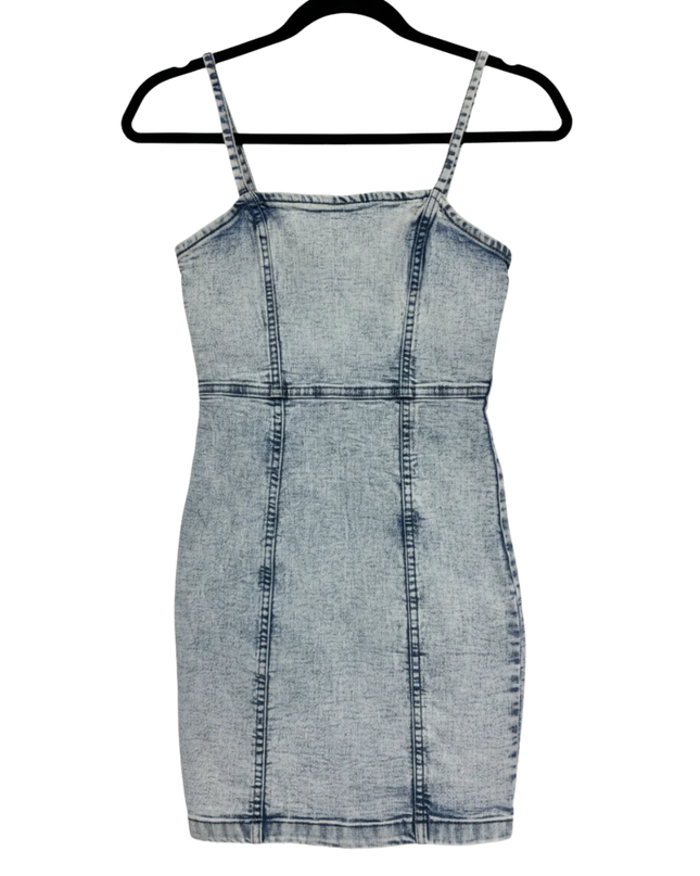 DIVIDED H&M Light Blue Acid Wash Denim Mini Dress