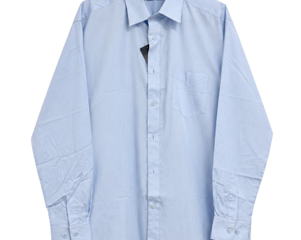 LORENZO CALVINO Light Blue Regular Fit Long Sleeve Shirt W/Tags