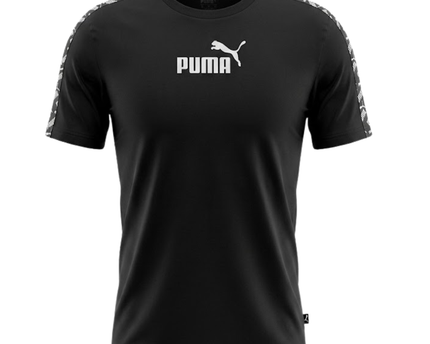 Puma Black Branded Tape Sleeve T-Shirt