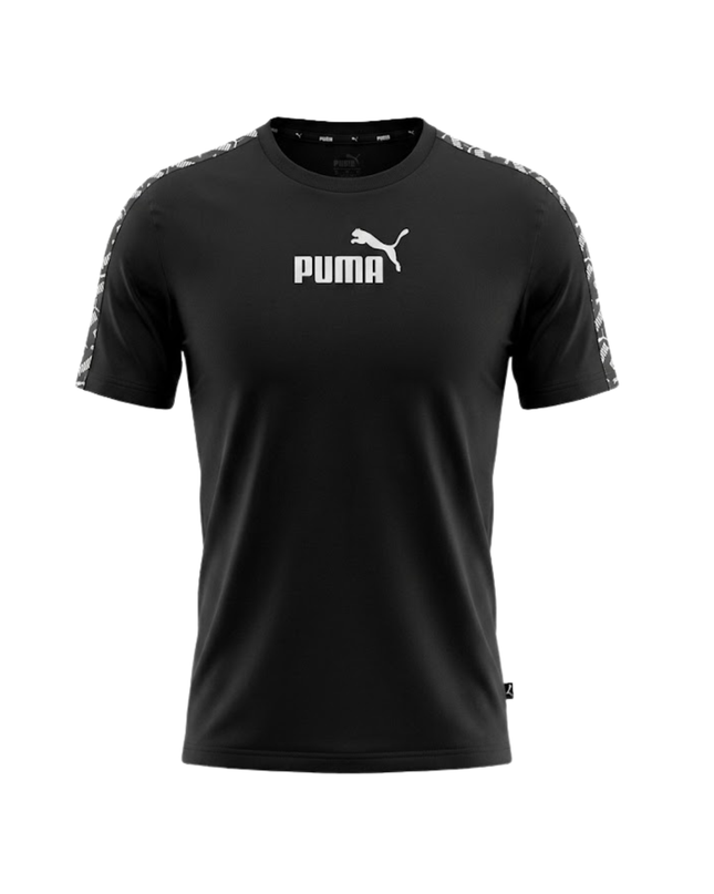Puma Black Branded Tape Sleeve T-Shirt