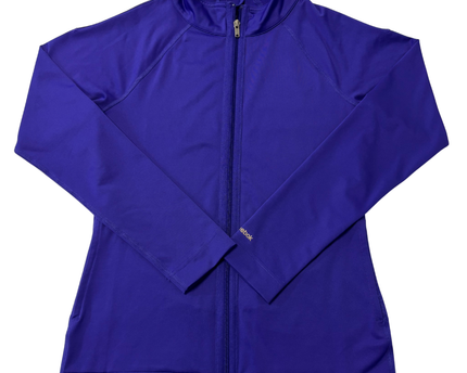 Reebok Purple Full-Zip PlayDry Performance Sports Jacket