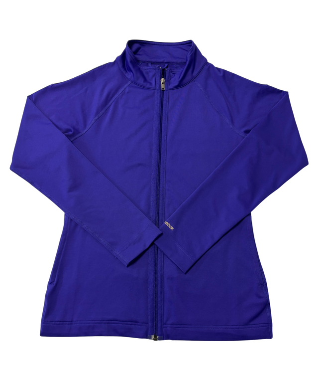 Reebok Purple Full-Zip PlayDry Performance Sports Jacket