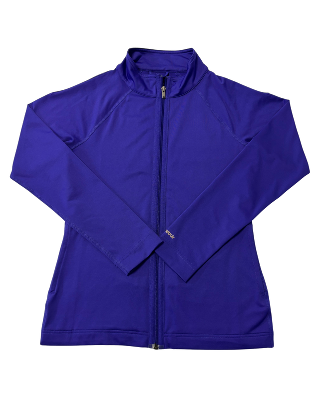 Reebok Purple Full-Zip PlayDry Performance Sports Jacket