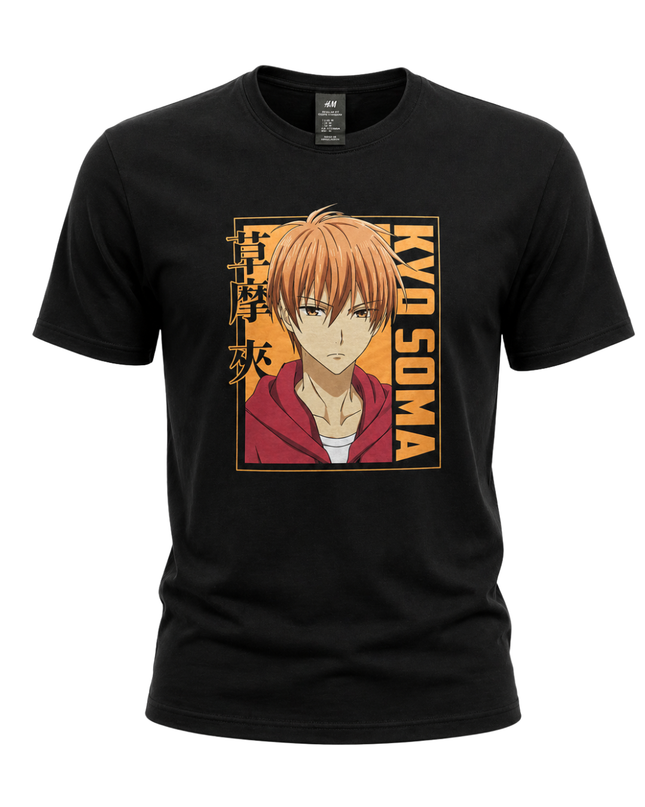 Gildan Black Fruits Basket Kyo Soma Anime Graphic Tee