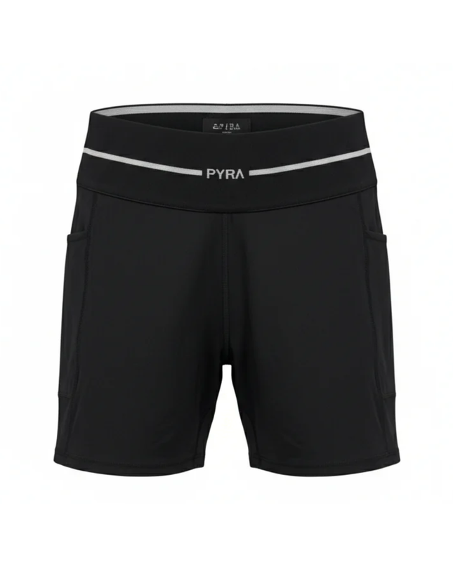 PYRA Black Compression Biker Shorts