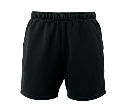 SUMWON Black Acid Wash Sweat Shorts