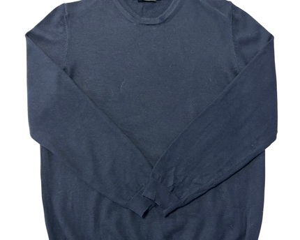 Boss Dark Blue Extra Fine Merino Wool Slim Fit Sweater