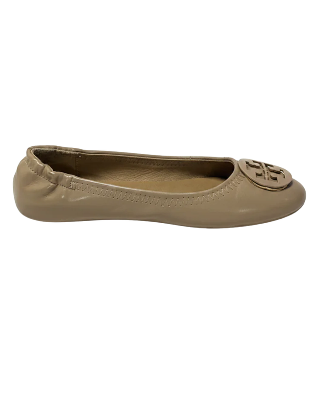 Tory Burch Tan Leather Ballet Flats W/Box