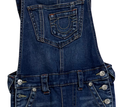 True Religion Blue Denim Overalls Jumpsuit