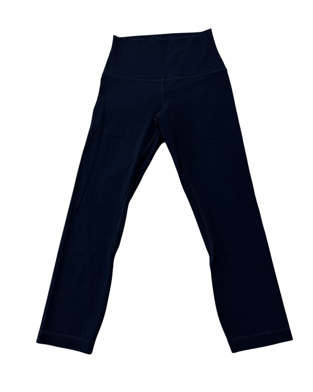 Lululemon Navy Wunder Train High-Rise Crop 21" Leggings