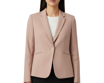H&M Dusty Pink Tailored Single-Button Blazer