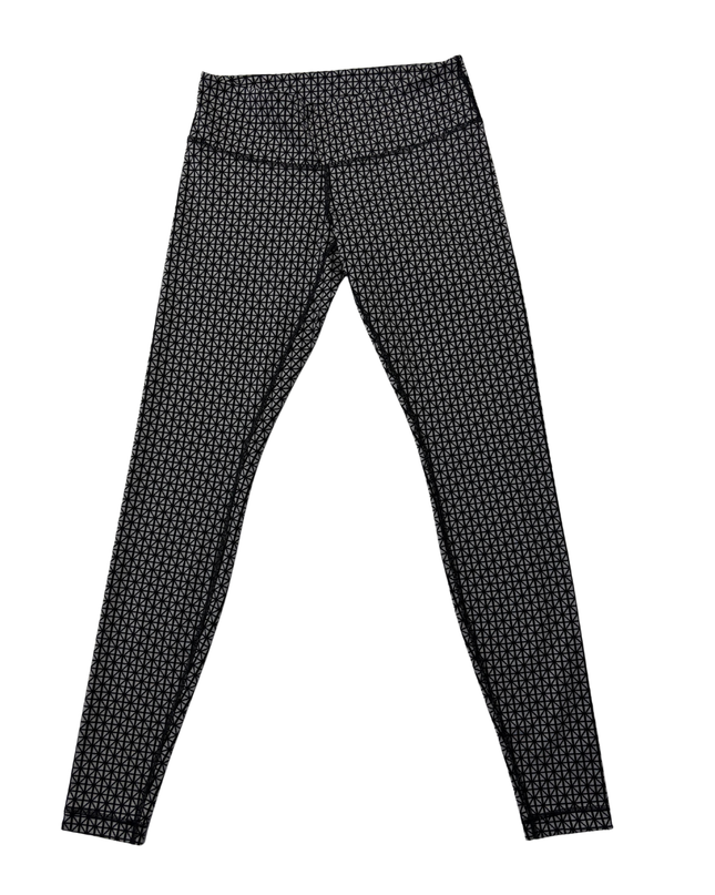 Lululemon Black and Grey Geometric Leggings