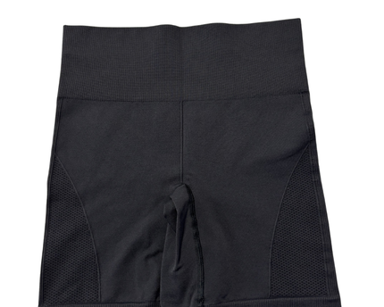 Lululemon Black High-Rise Ribbed Seamless Sports Shorts