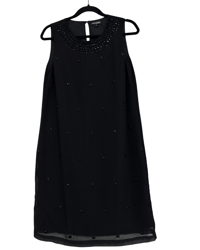 The Collection Debenhams Black Embellished Sleeveless Shift Dress