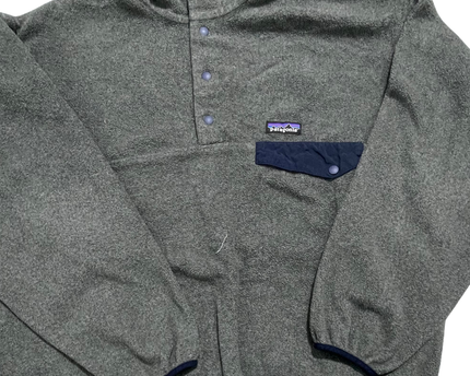 Patagonia Grey Synchilla Snap-T Fleece Sweater