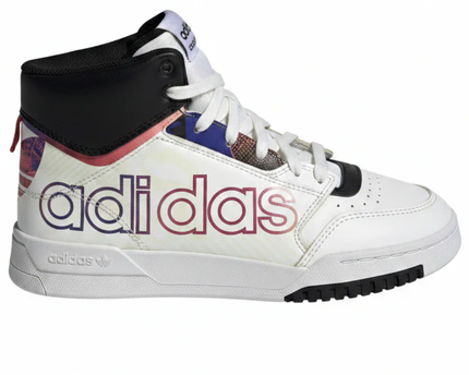 Adidas White Drop Step High Graphic Sneakers