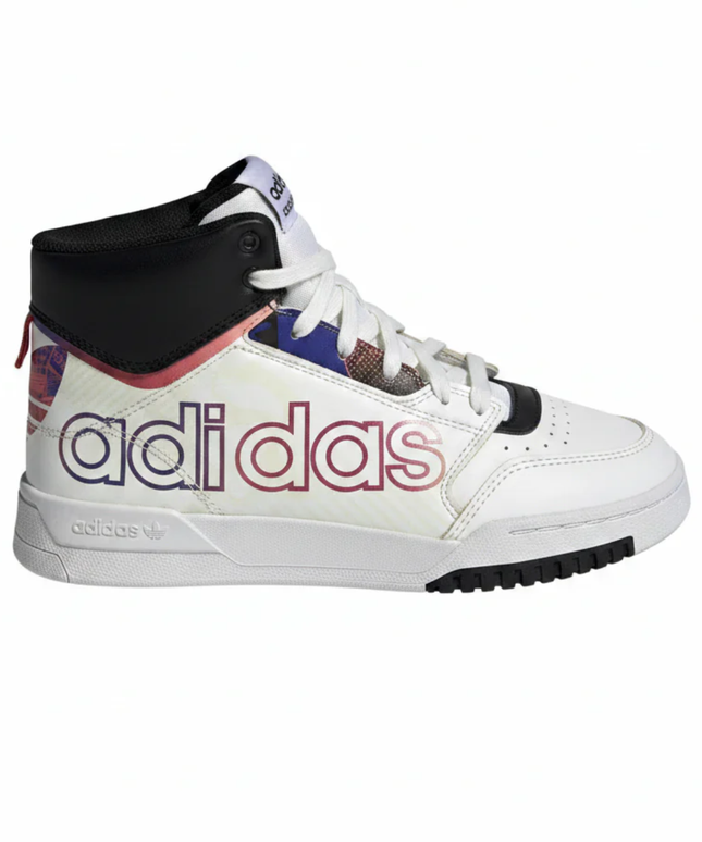 Adidas White Drop Step High Graphic Sneakers