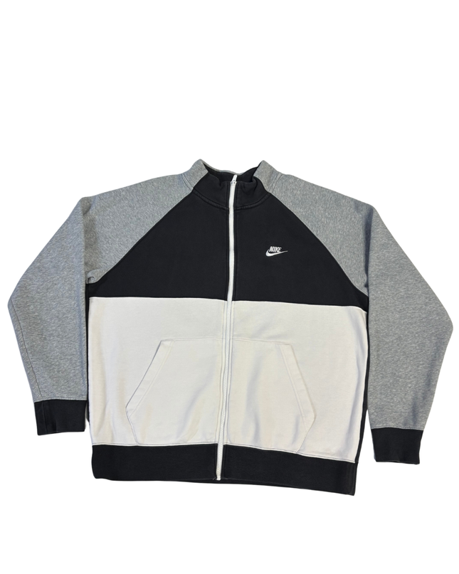 Nike Grey, Black, White Colorblock Full-Zip Sportswear Jacket