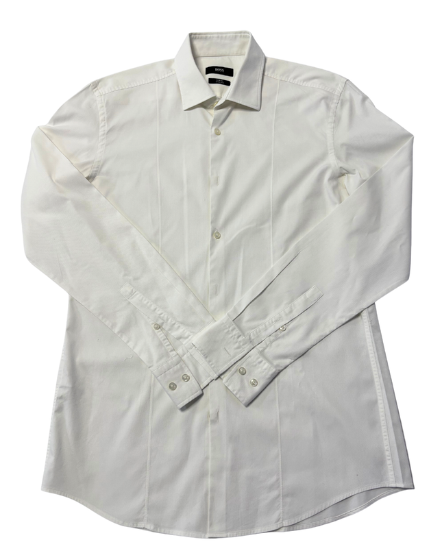 Hugo Boss White Slim Fit Stretch Dress Shirt