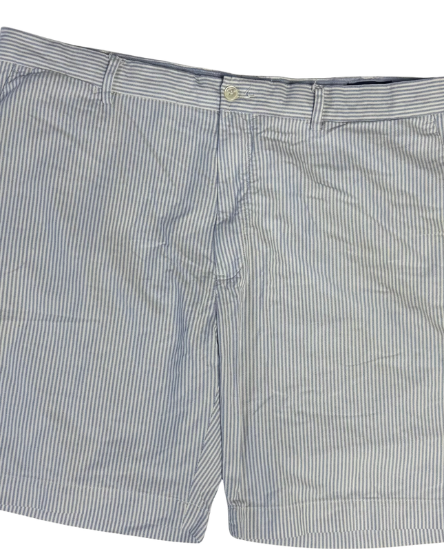 Polo Ralph Lauren Blue and White Striped Classic Fit 9" Shorts