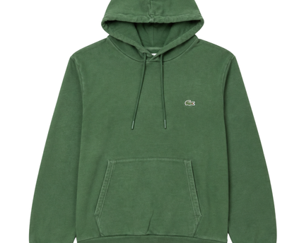 Lacoste Green Classic Fit Fleece Pullover Hoodie