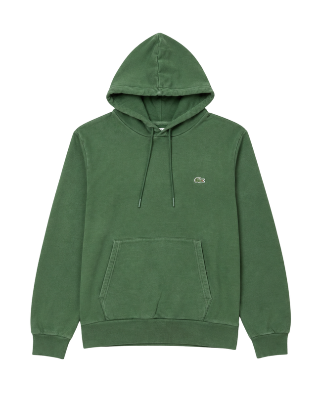 Lacoste Green Classic Fit Fleece Pullover Hoodie
