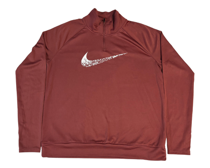 Nike Maroon Quarter-Zip Sports Upper Pullover