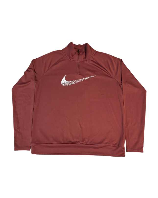 Nike Maroon Quarter-Zip Sports Upper Pullover