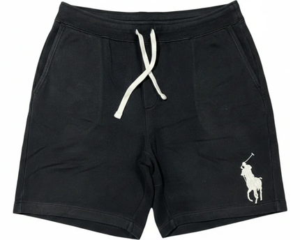 Polo Ralph Lauren Black Big Pony Fleece Sweat Shorts