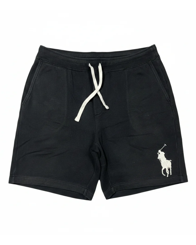 Polo Ralph Lauren Black Big Pony Fleece Sweat Shorts