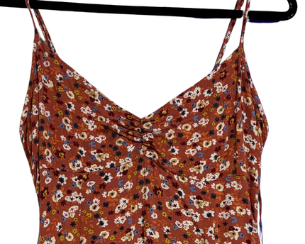Aeropostale Terracotta Floral Cami Mini Dress