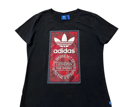 Adidas Black Trefoil Graphic T-Shirt