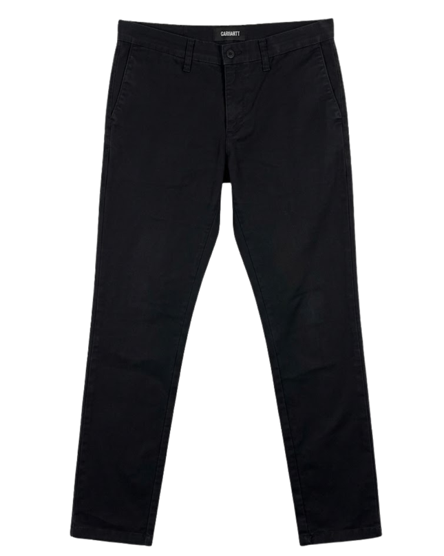 Carhartt WIP Black Sid Pant Slim Fit Chinos