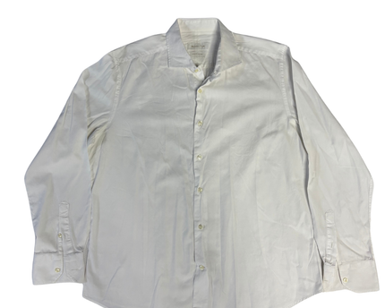 Massimo Dutti Classic White Long Sleeve Button-Down Shirt