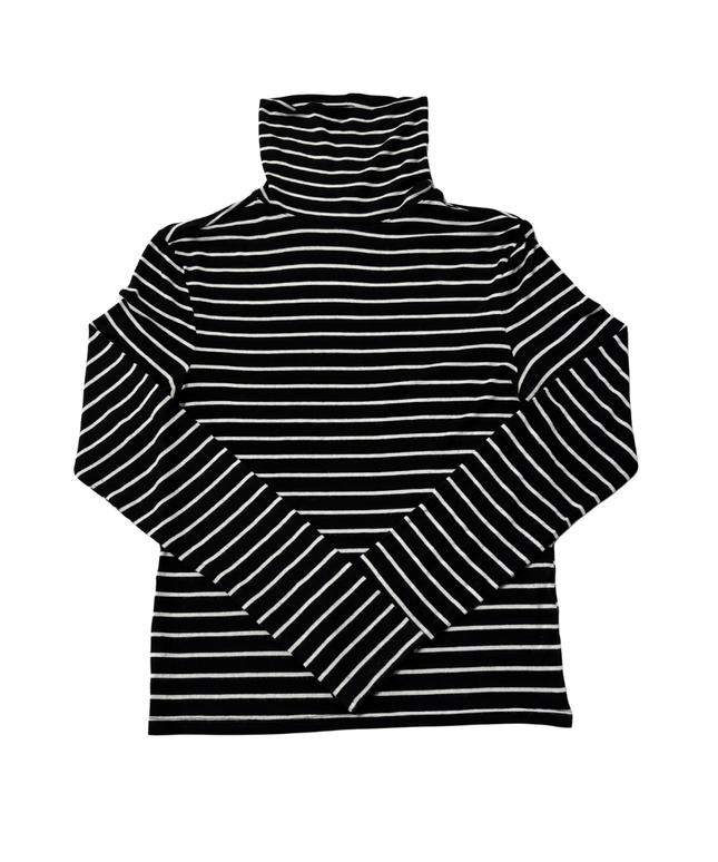 H&M Black/White Striped Turtleneck Long Sleeve Top