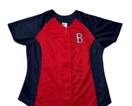 Nike Red/Navy Boston Red Sox Button-Up Baseball Jersey