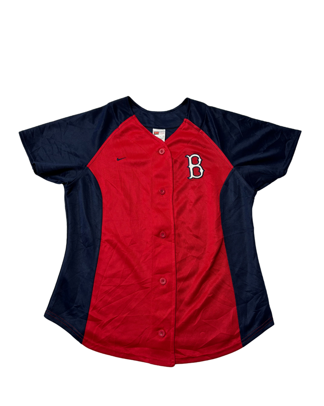 Nike Red/Navy Boston Red Sox Button-Up Baseball Jersey