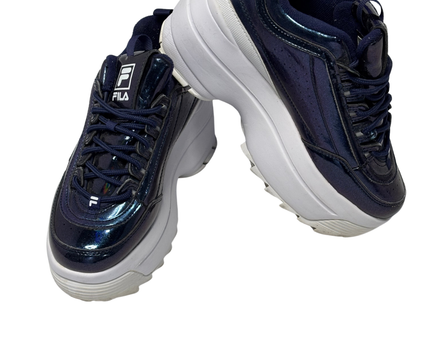 Fila Navy Blue Iridescent Disruptor Chunky Sneakers