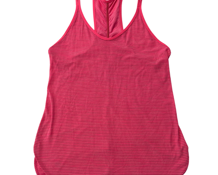 Lululemon Bright Pink Striped Racerback Activewear Tank Top