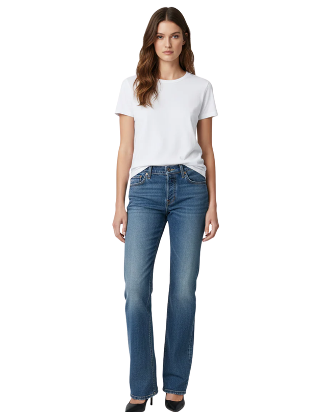 Levi's Blue 518 Straight Leg Button Fly Jeans