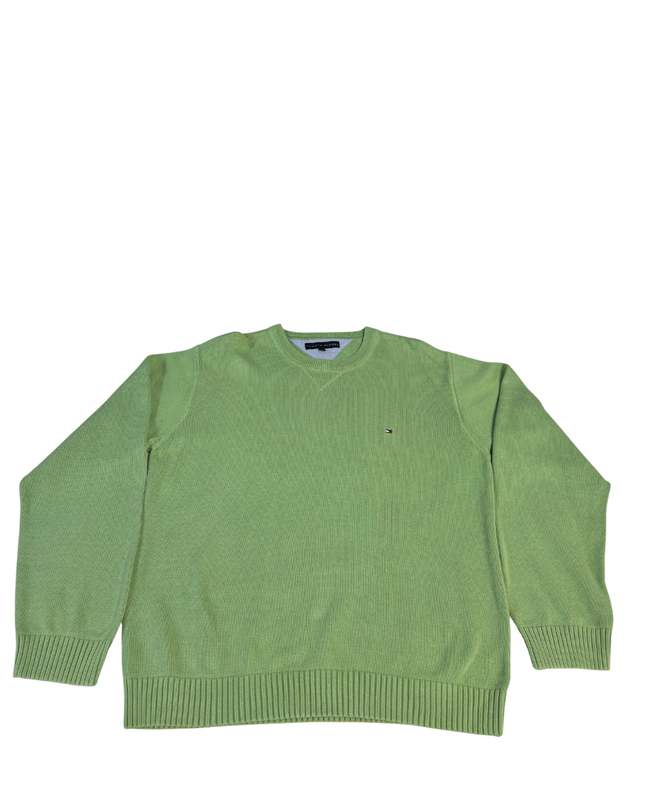 Tommy Hilfiger Classic Green Crewneck Knit Sweater