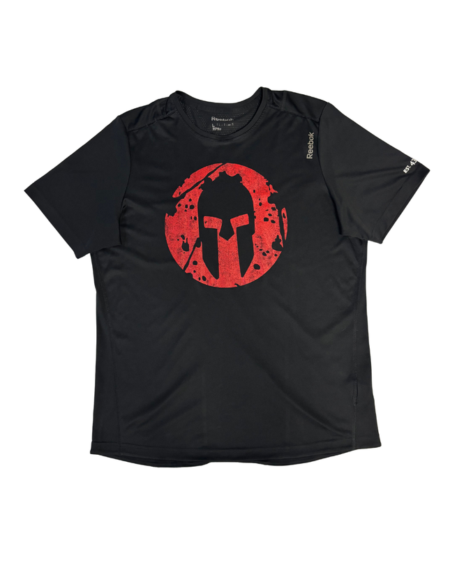 Reebok Black Spartan Graphic Print Sports T-Shirt