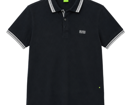 Hugo Boss Navy Blue Regular Fit Cotton Polo Shirt