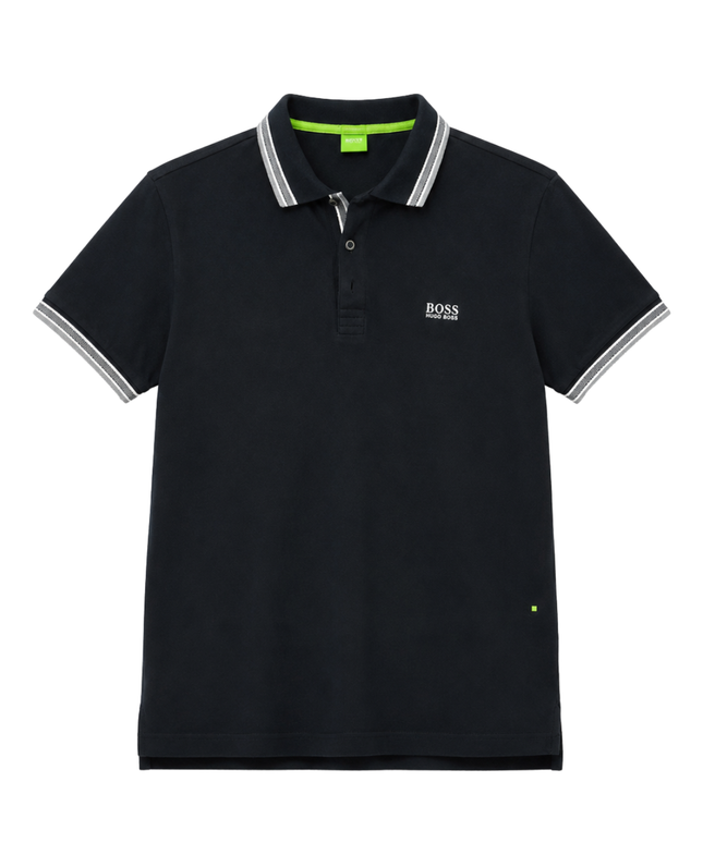 Hugo Boss Navy Blue Regular Fit Cotton Polo Shirt