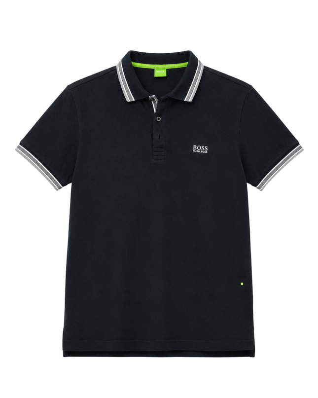 Hugo Boss Navy Blue Regular Fit Cotton Polo Shirt