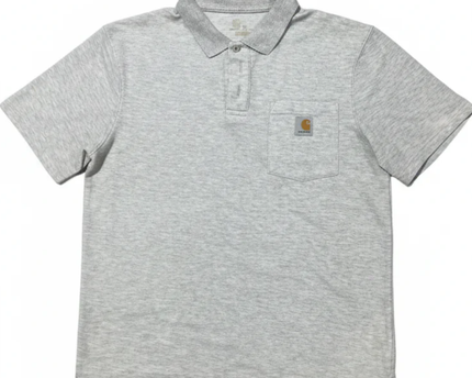 Carhartt Heather Grey Short Sleeve Pocket Polo Shirt