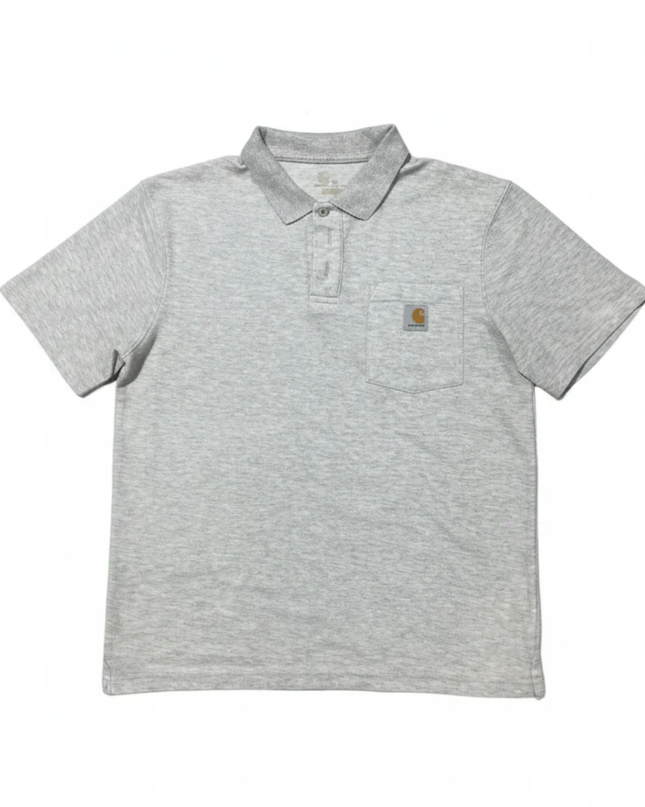 Carhartt Heather Grey Short Sleeve Pocket Polo Shirt