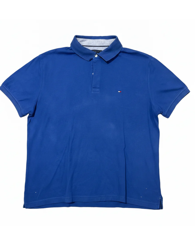 Tommy Hilfiger Blue Custom Fit Short Sleeve Polo Shirt